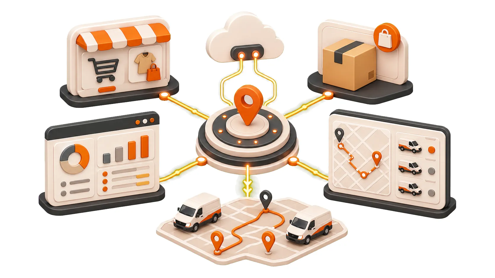 Integración de ecommerce, sistemas de gestión y rutas de reparto